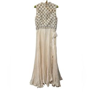 1960’s Vintage Tan Beaded Dress Seaton Enterprises Ltd